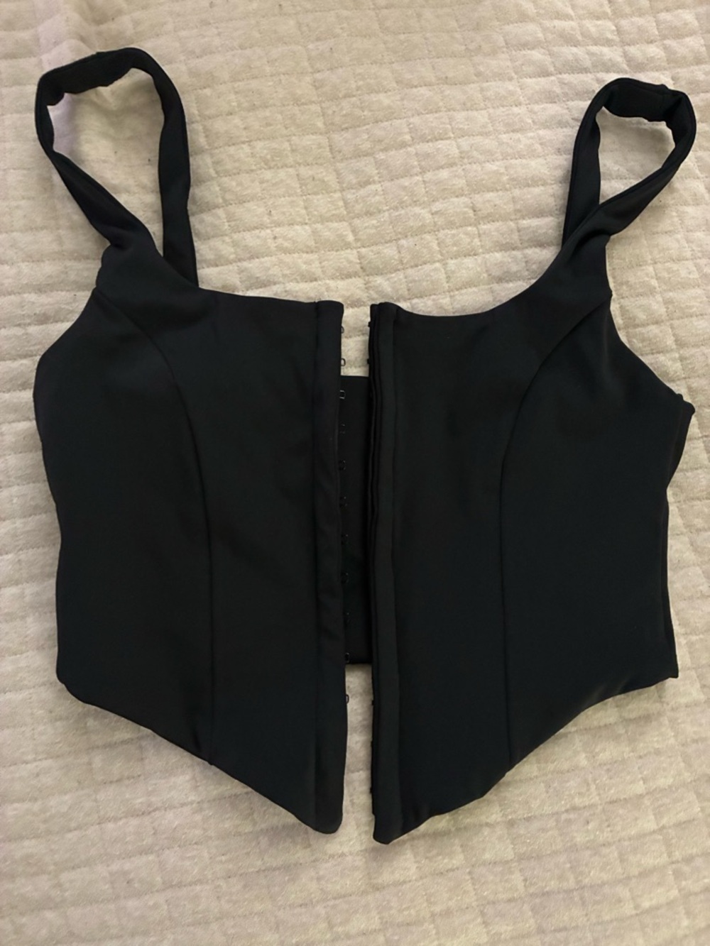 Amazon Black Structured Crop Bustier Top